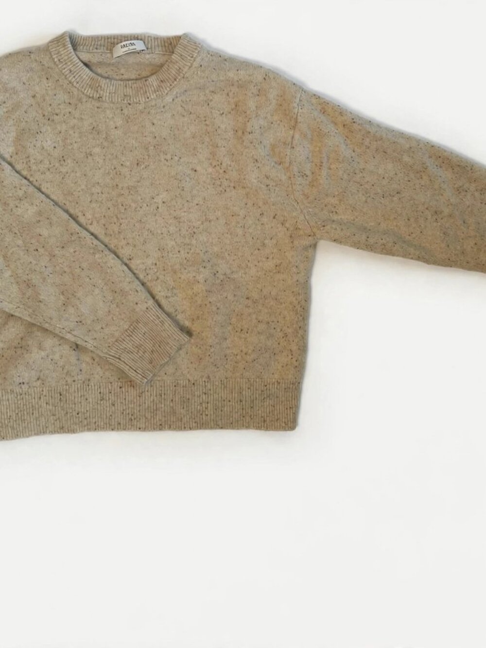 Aritzia 100% Cashmere Sweater Beige Speckled L